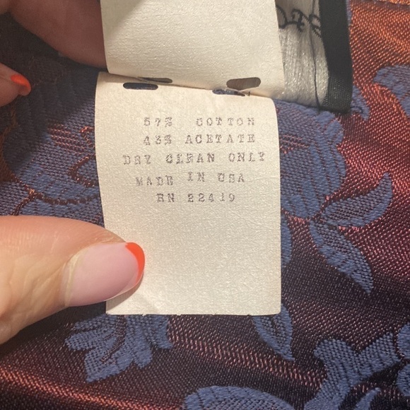 NWT Vintage David Rose Winter Blue Jacquard Blazer | Size 16W - Picture 8 of 16